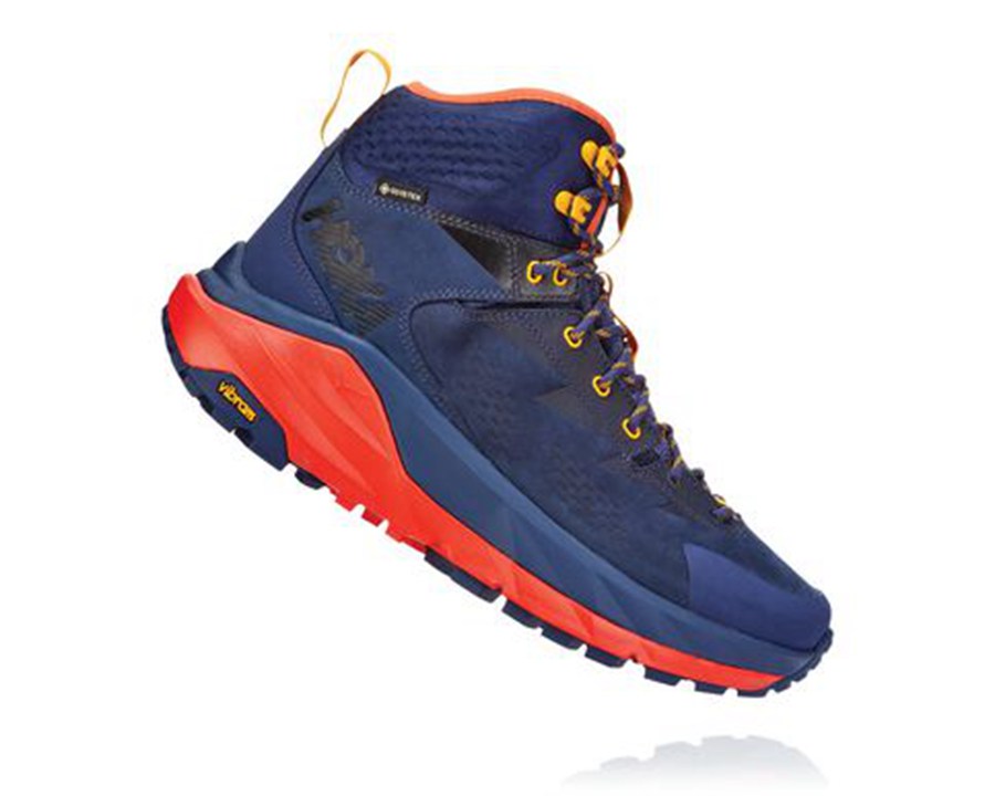 Botas De Montaña Hoka One One Hombre Azules/Rojos - Kaha Gore-Tex - JNZO56981